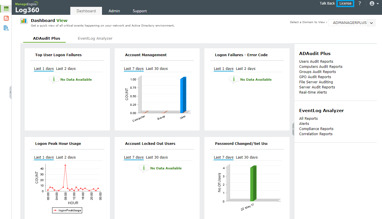 Resultado de imagem para log360 manageengine