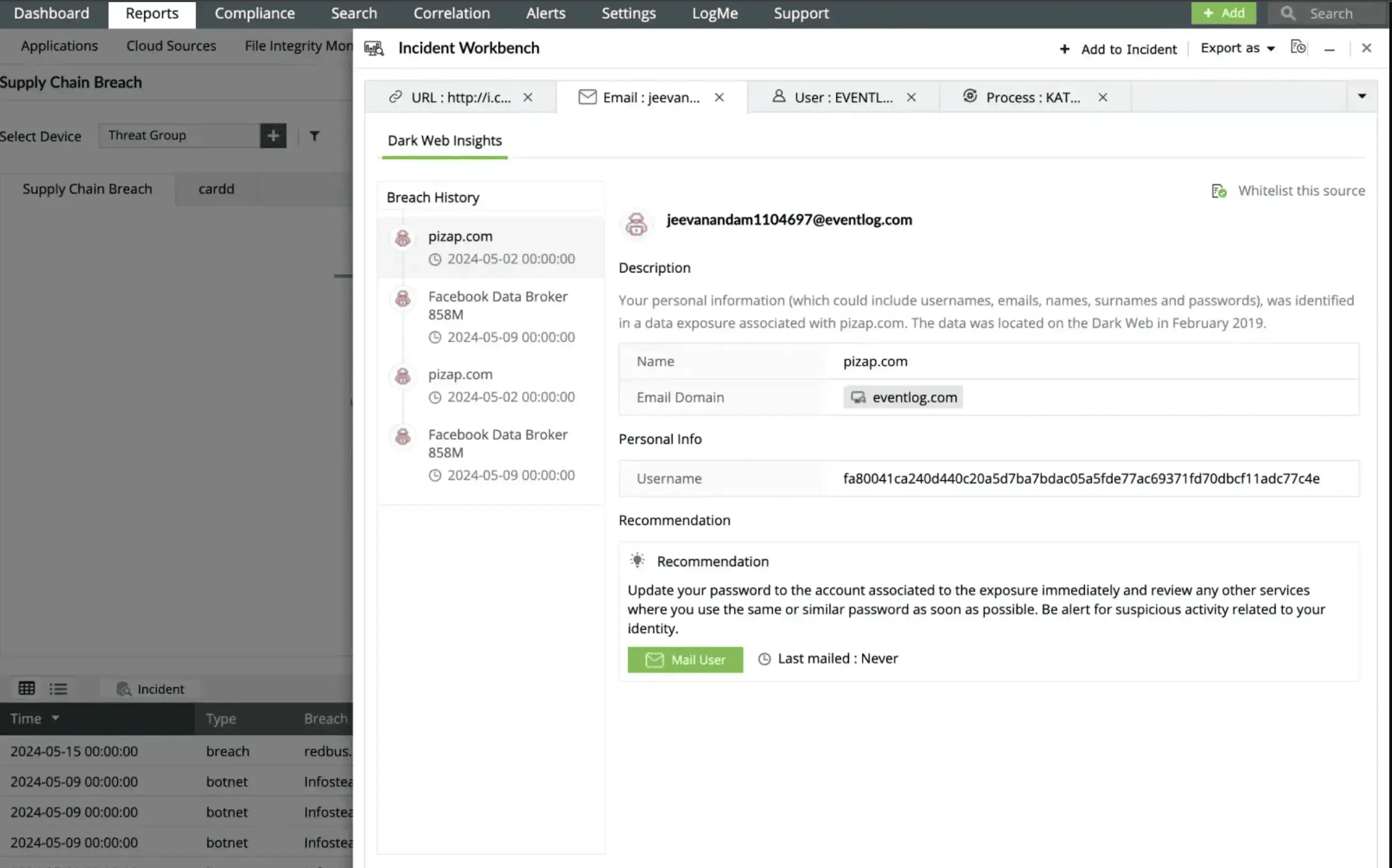 Streamlined threat investigation with Zia Insights