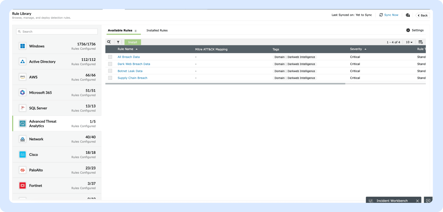 Cloud-delivered detections
