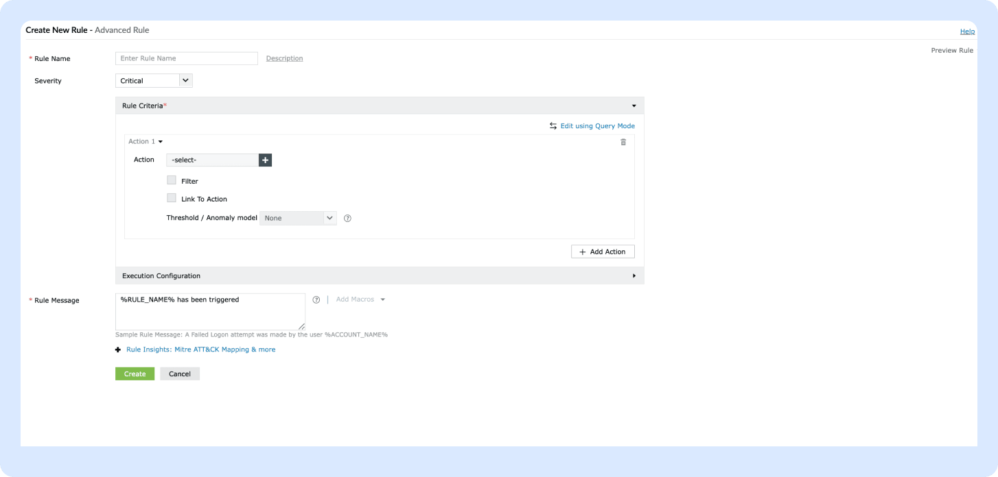 Detection rules
