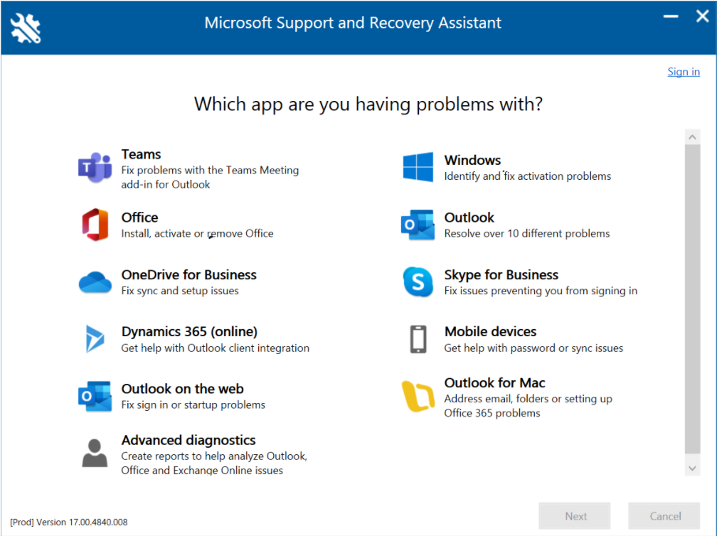 microsoft-365-support-and-recovery-assistant-sara-1