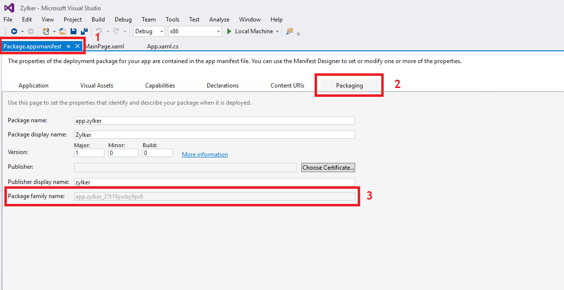 Identifying Package Family Name