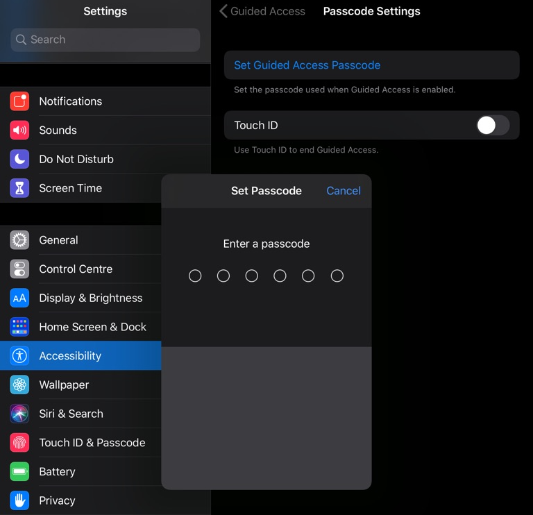 Providing a Passcode for iPad Kiosk Mode