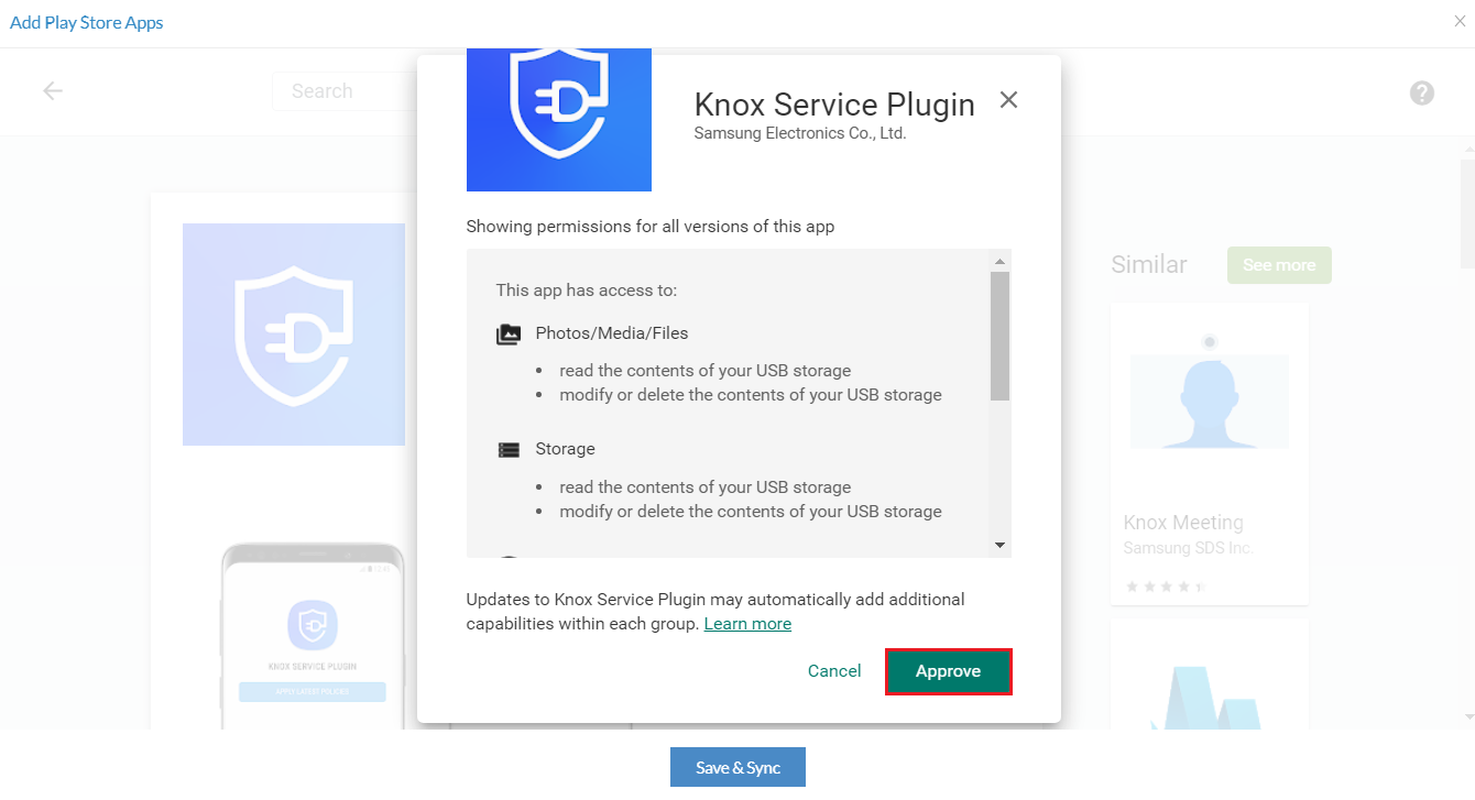 Configure Knox Service Plugin Samsung OEMConfig ManageEngine Mobile