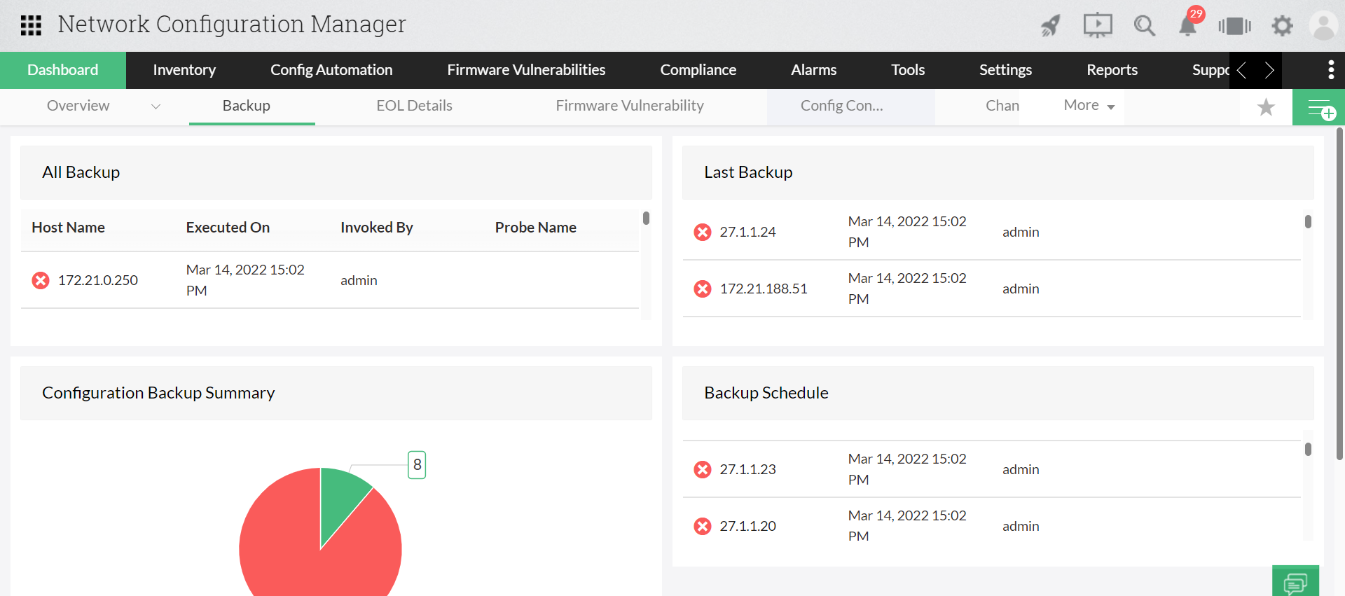 Backup Brocade Switch Config - ManageEngine Network Configuration Manager
