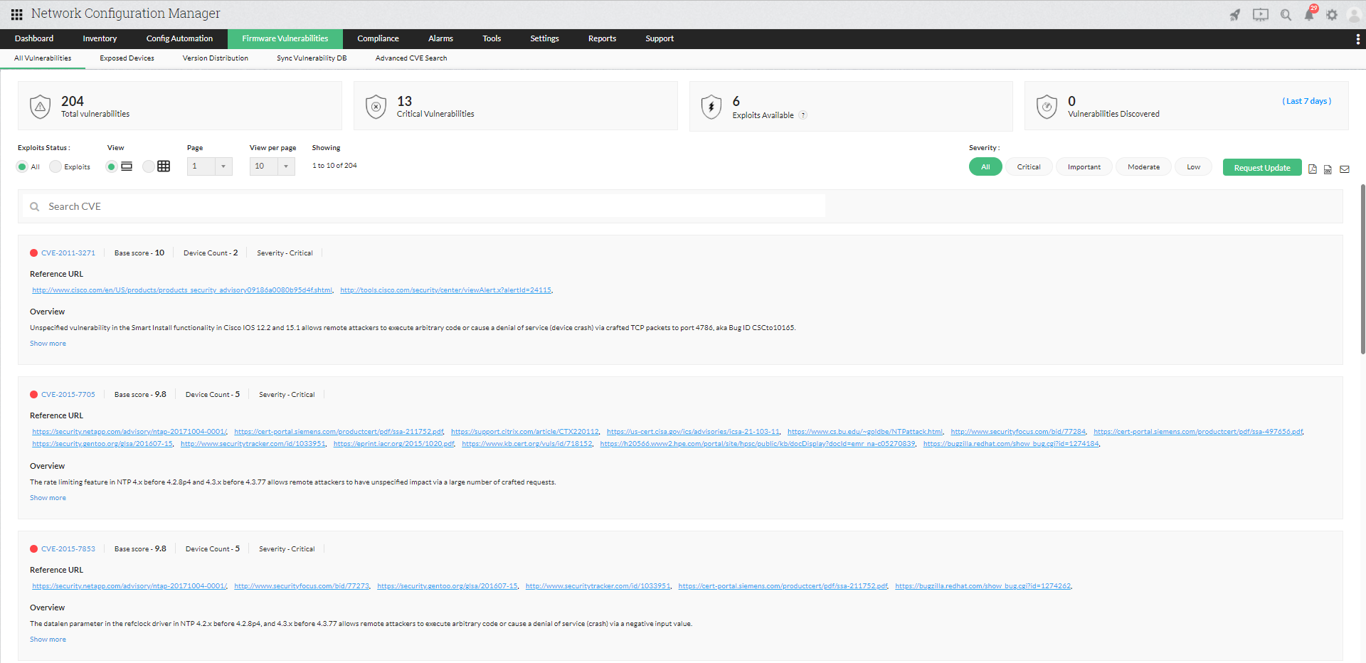 Brocade Router Firmware Management | ManageEngine Network Configuration