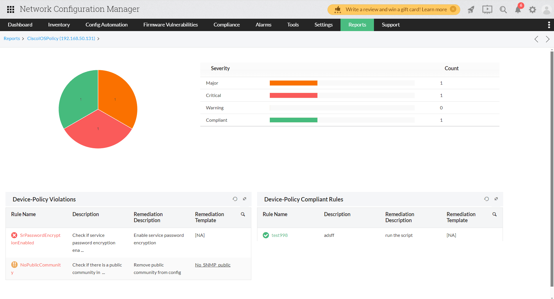 ManageEngine Network Configuration Manager