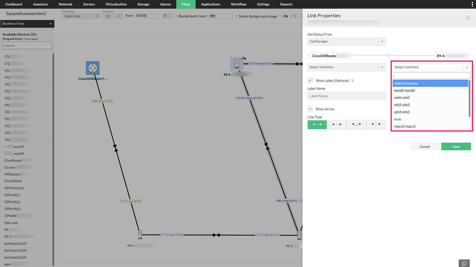 Business View Choose Interfaces