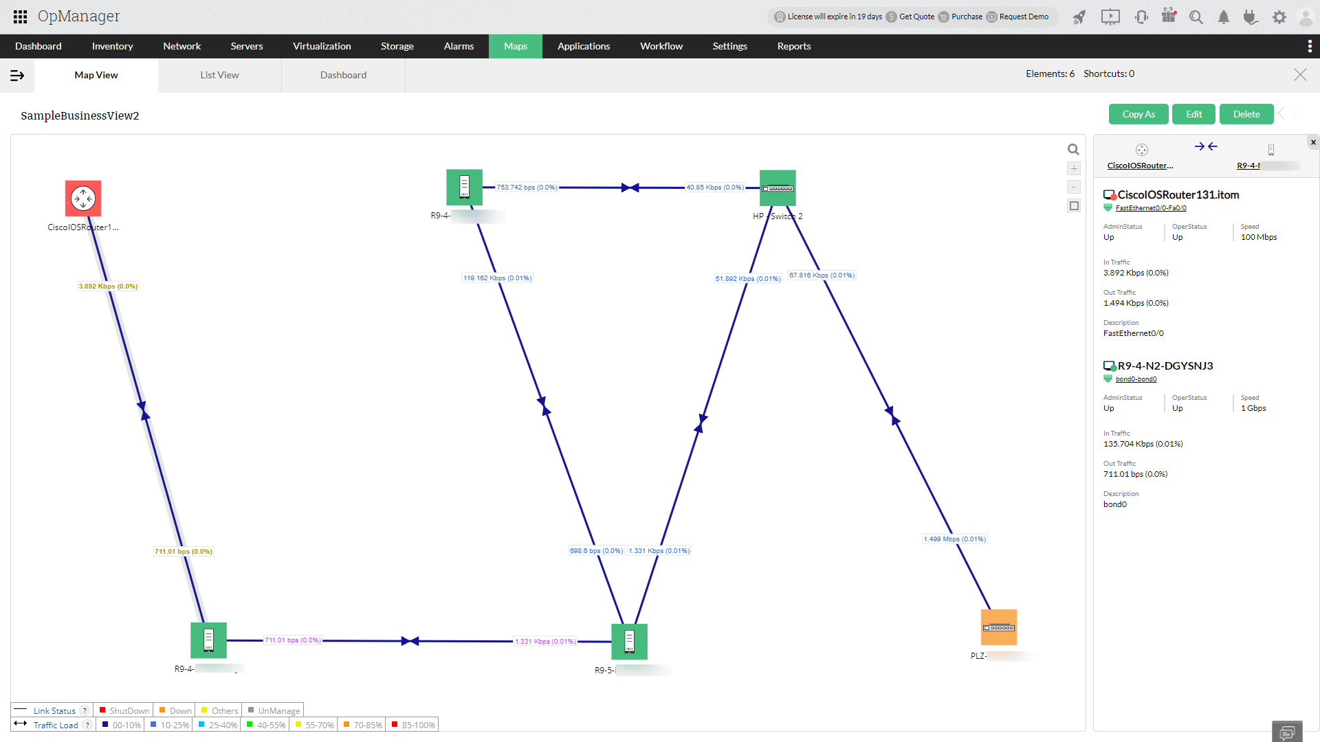 Business View Bi-Directional Links