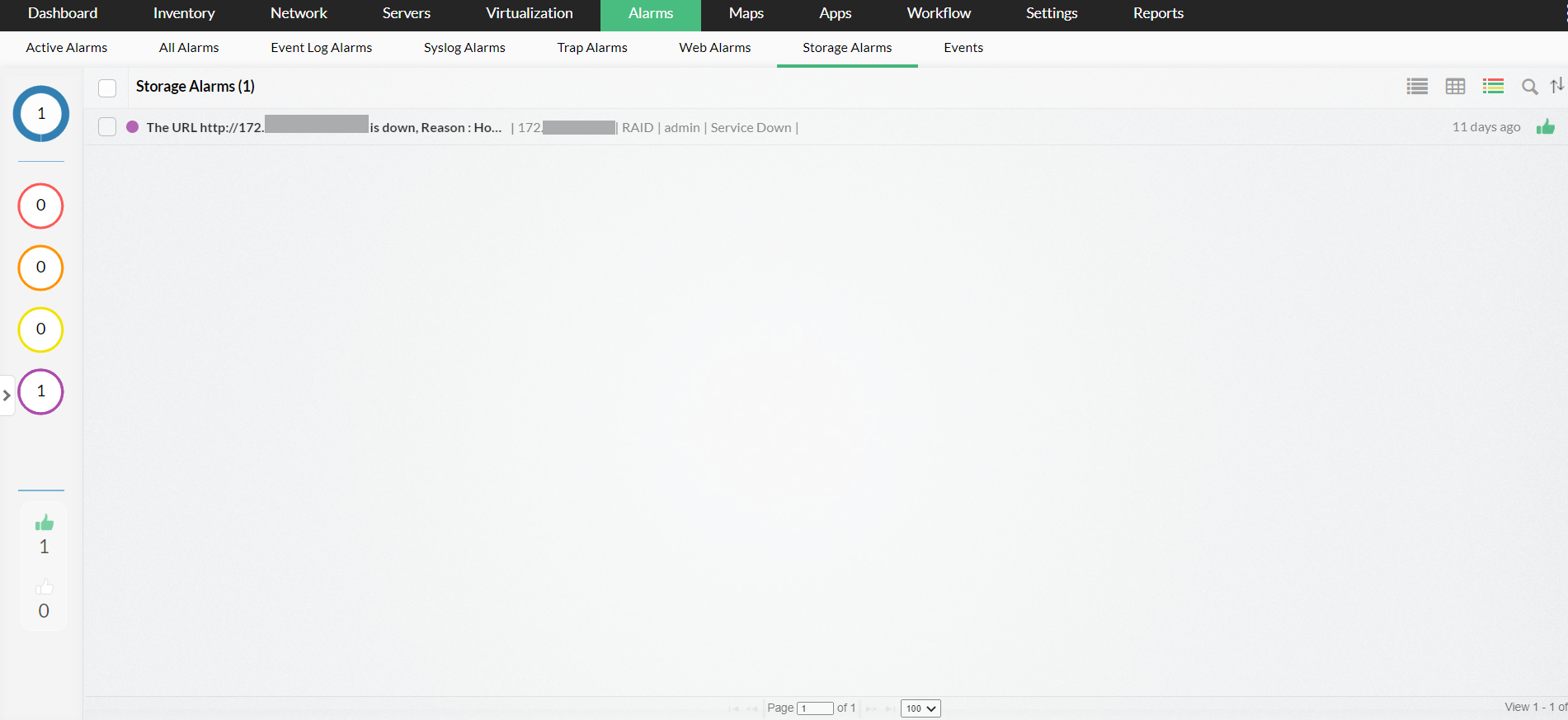 Storage-alarms-OpManager