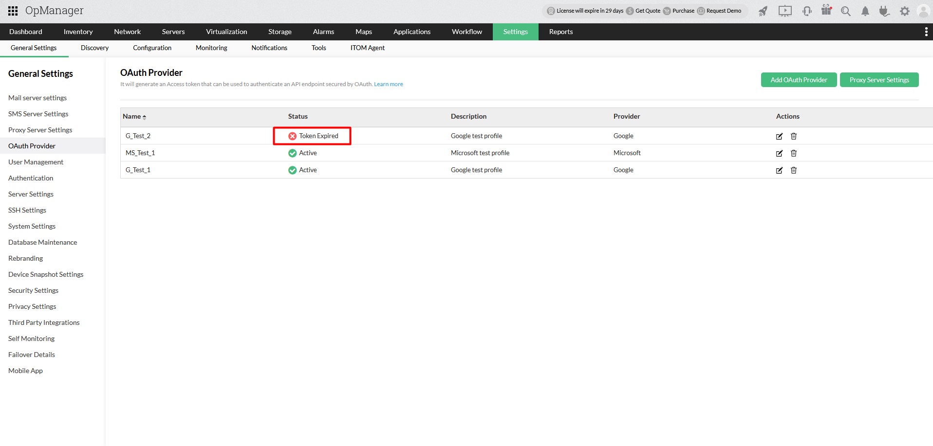 OAuth 故障排查：OAuth 提供商设置