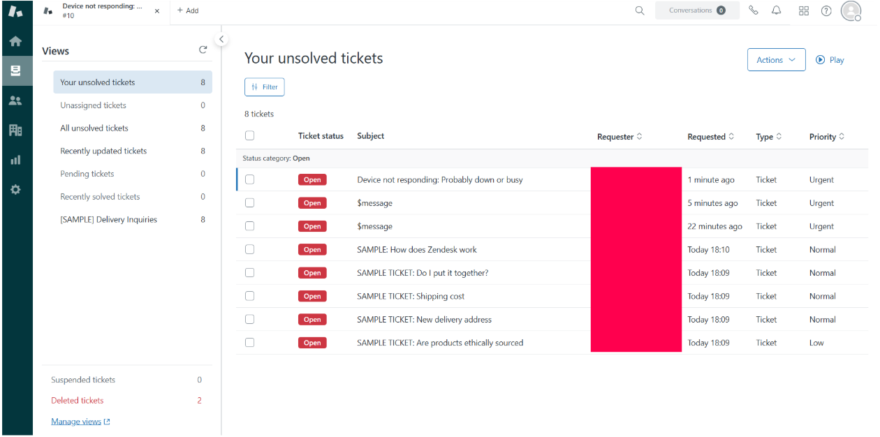 Zendesk Configuration