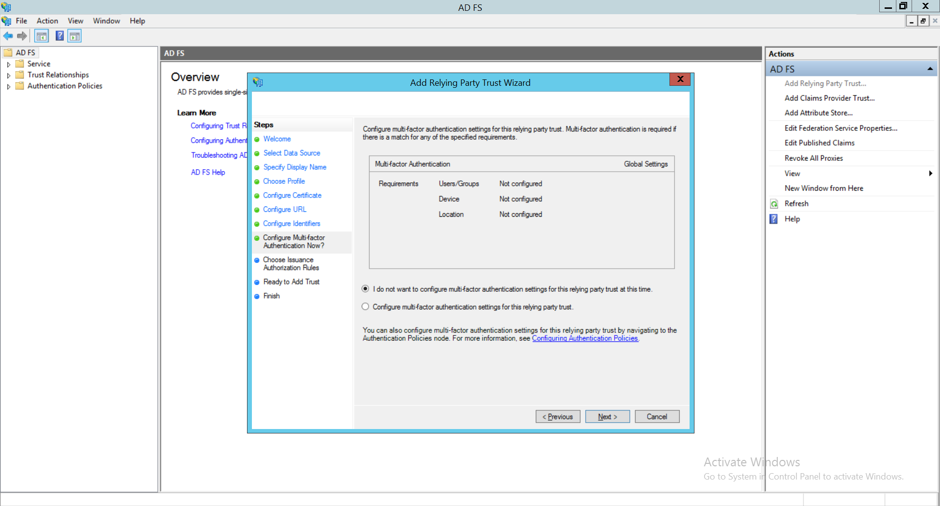 Configure ADFS IdP in OpManager
