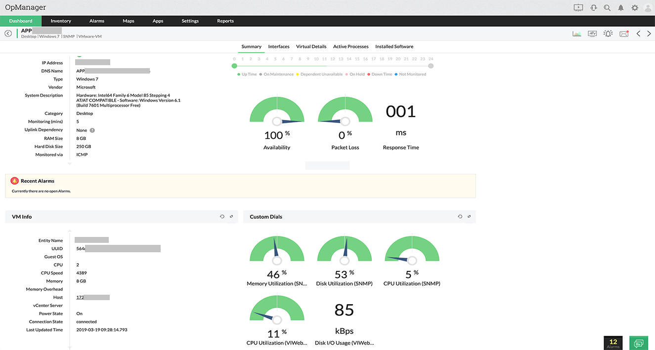 CPU usage monitor- ManageEngine OpManager