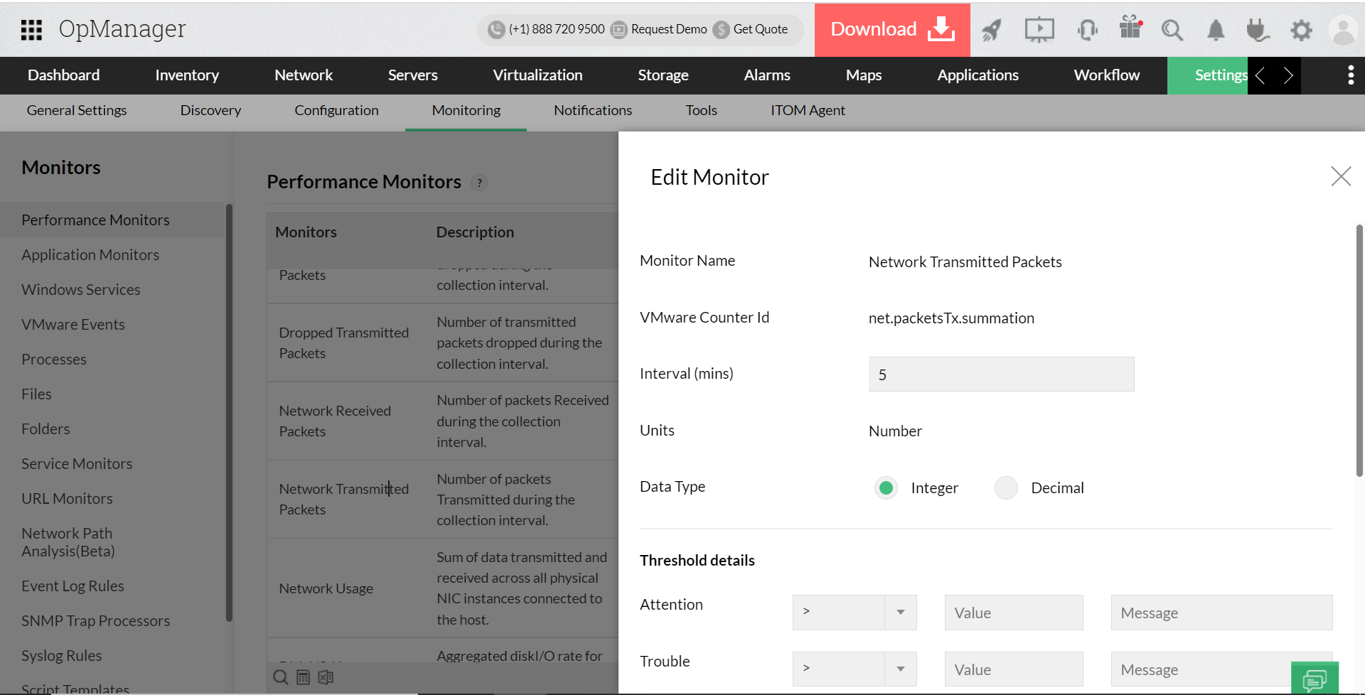 Network Health Monitoring Software- ManageEngine OpManager