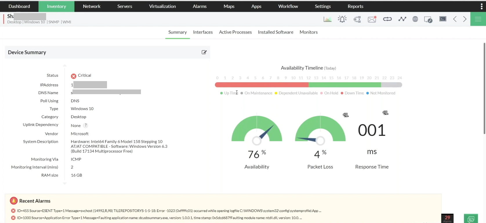 Monitoreo de balanceador de carga 1 - ManageEngine OpManager