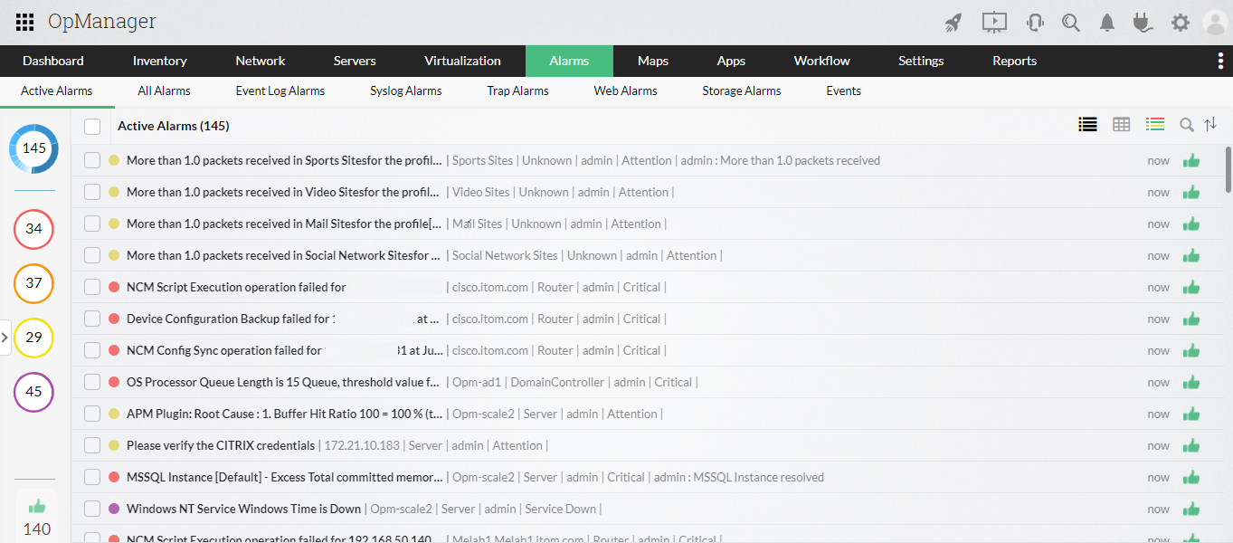 Network Monitoring Device - ManageEngine OpManager