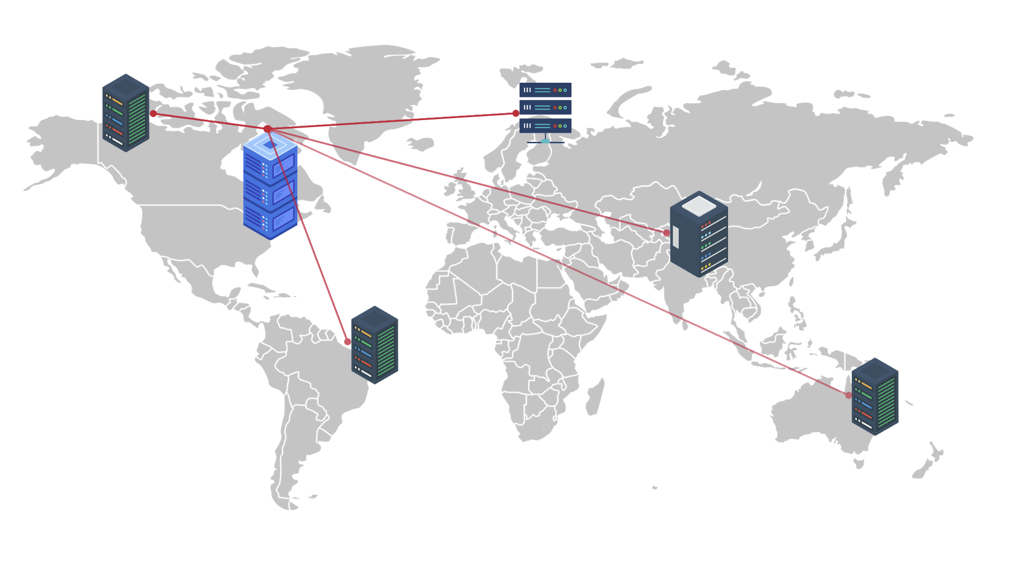 Manage your entire network infrastructure distributed across geographies from a single location.