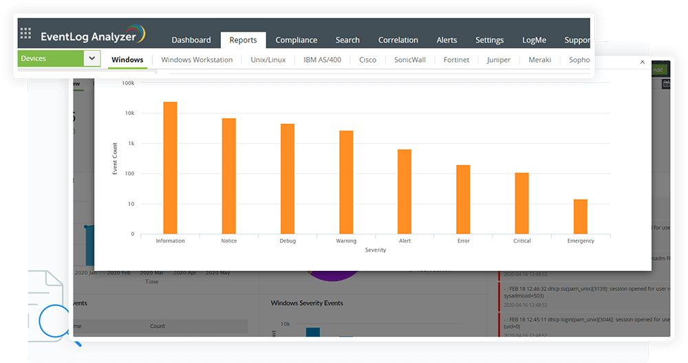 Realtime monitoring van syslog