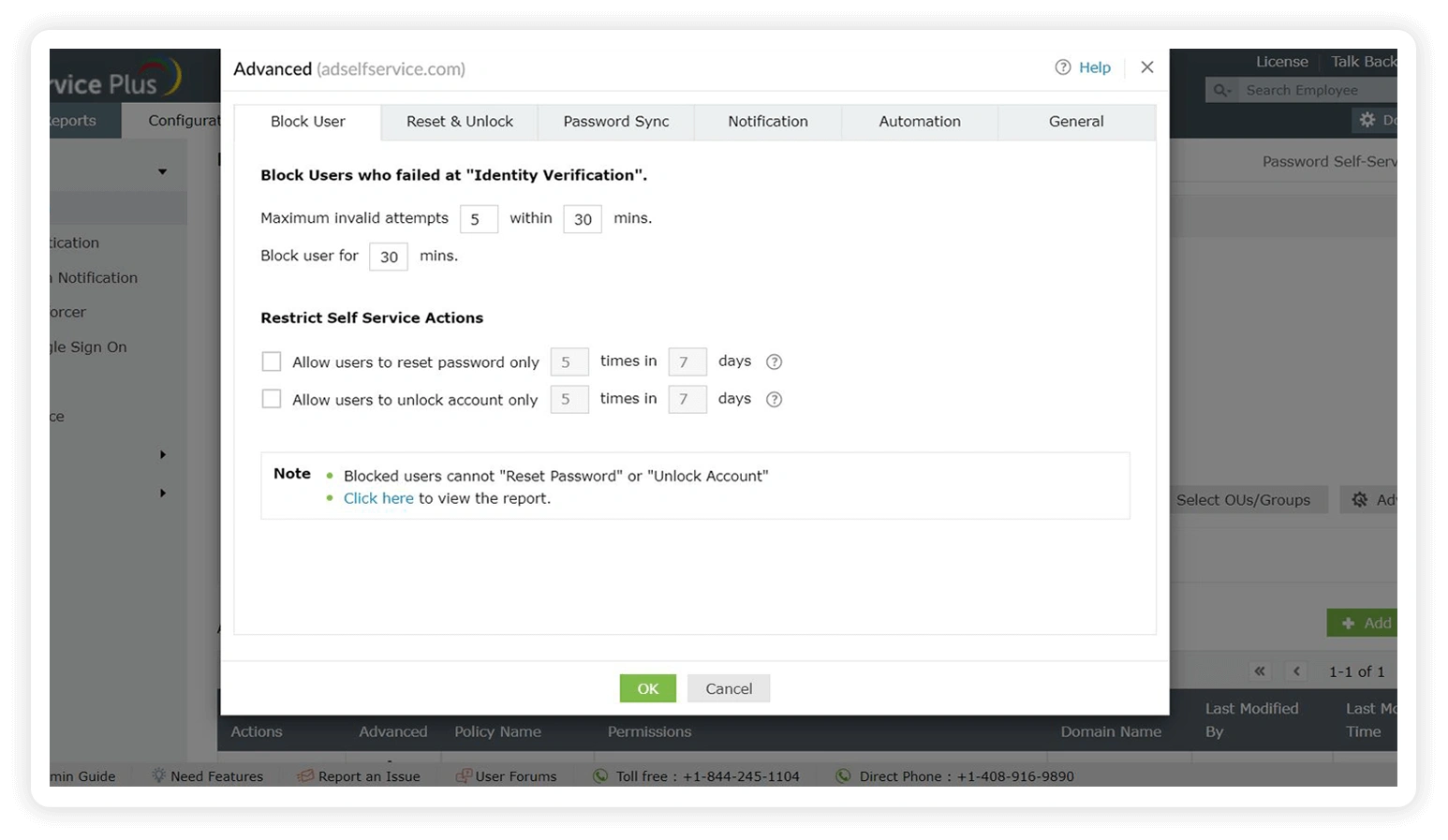 Open de besturingselementen voor beleidsconfiguratie in ADSelfService Plus om te voldoen aan NIST.