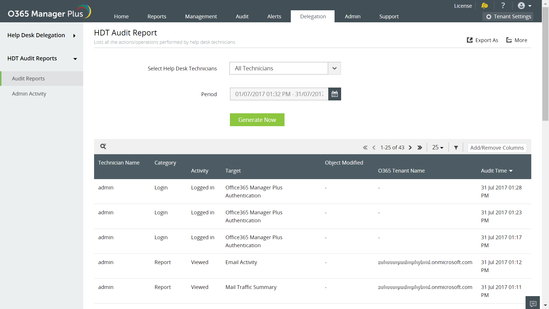 office 365 reporting, auditing and management software