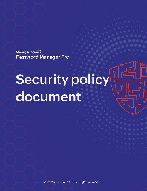 Documento de políticas de seguridad de Password Manager Pro