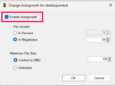 autogrowth