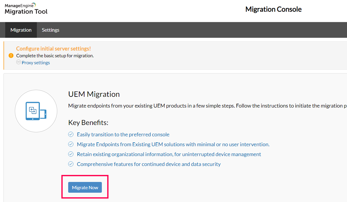 UEM Migration Tool