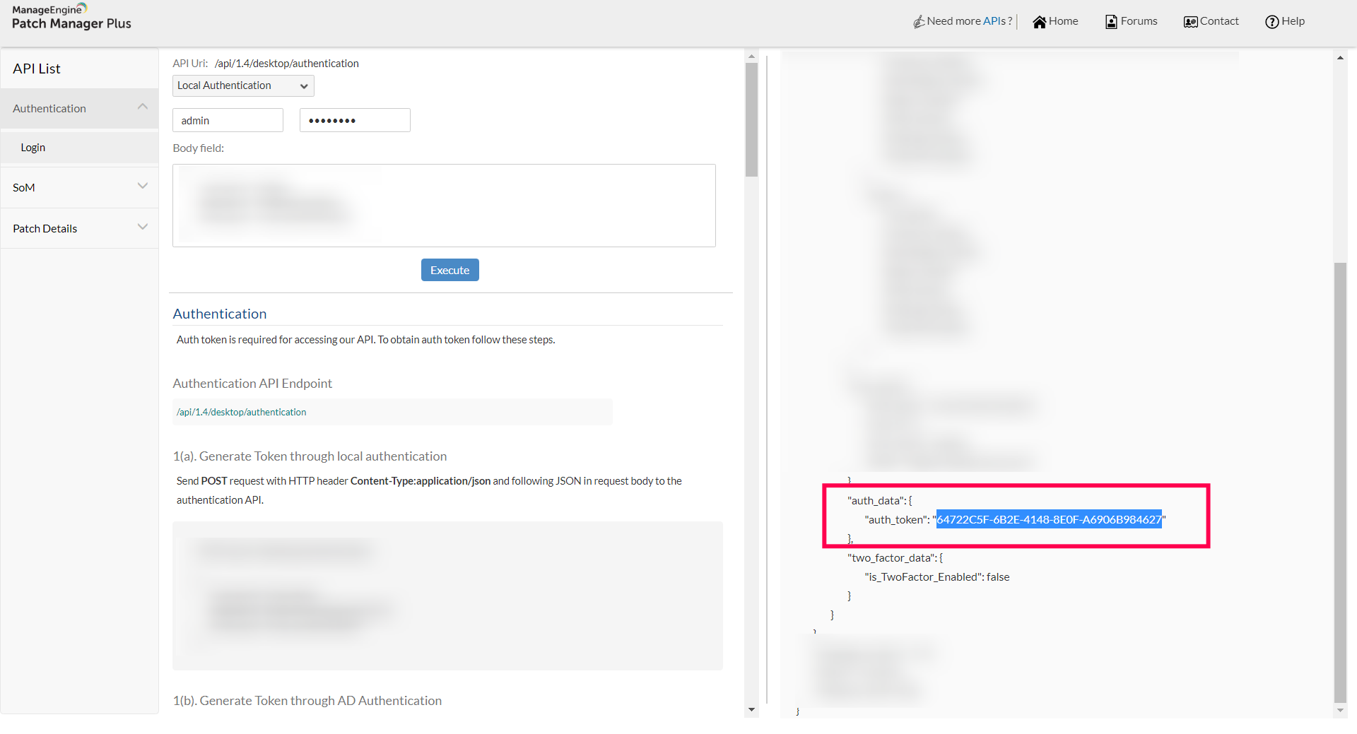 Patch Manager Plus API