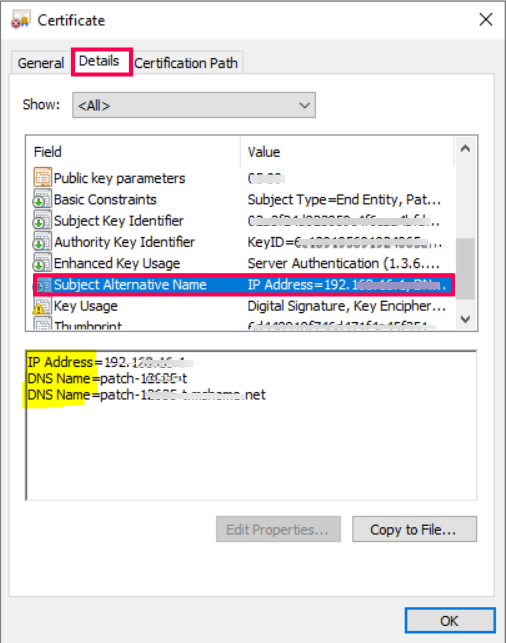 Tenable sc certificate