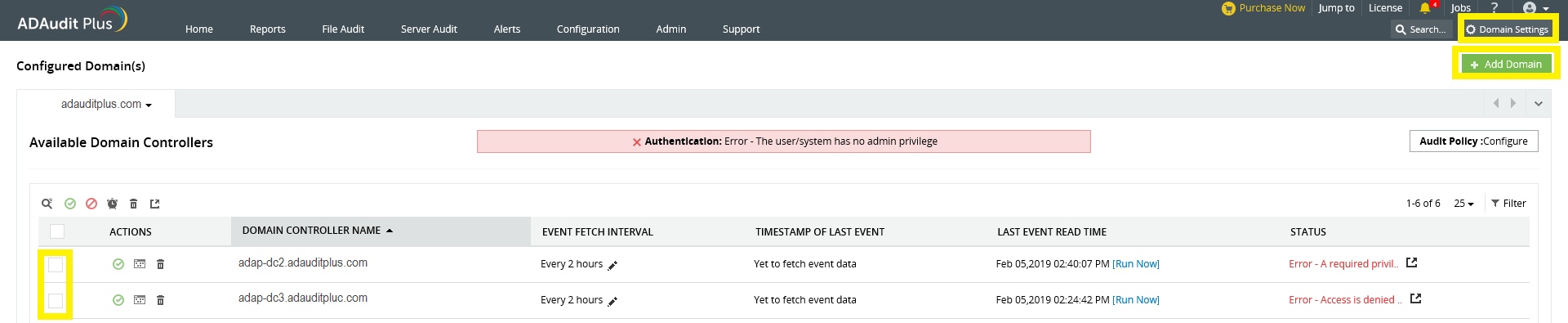 manualna konfiguracja audytu aktywnej domeny
