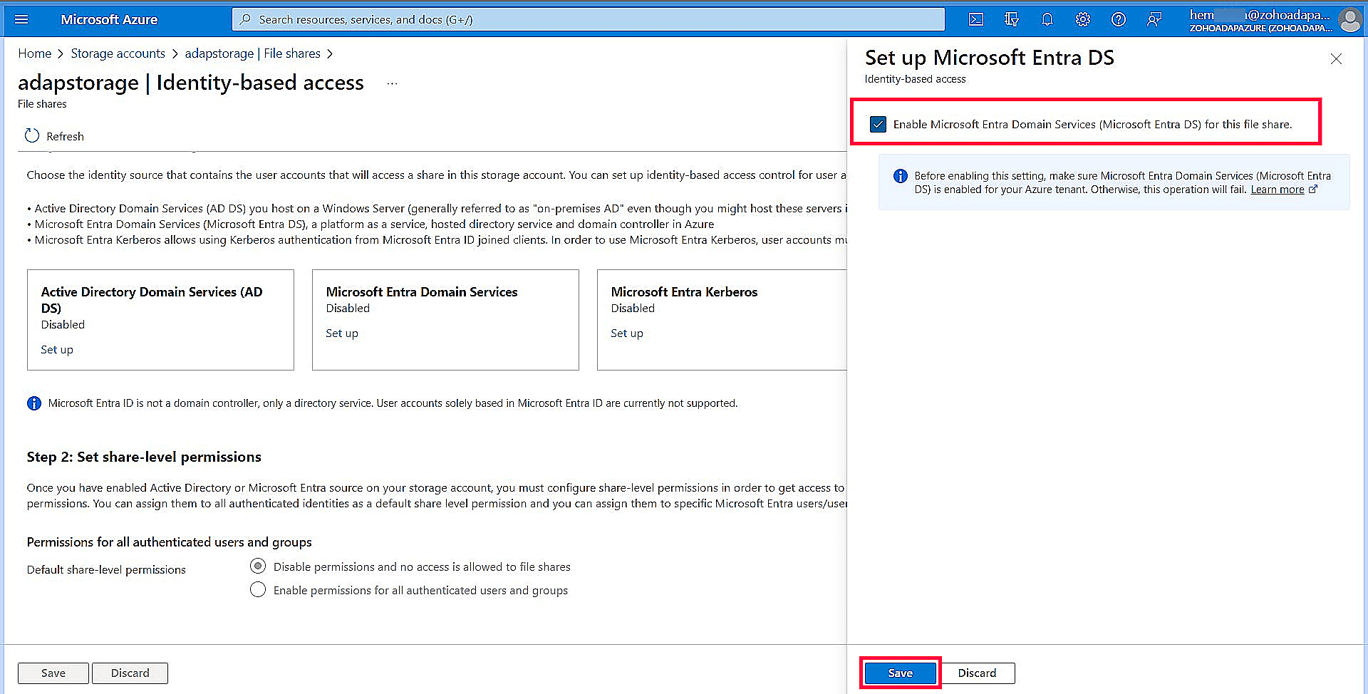 Usługi domenowe Microsoft Entra