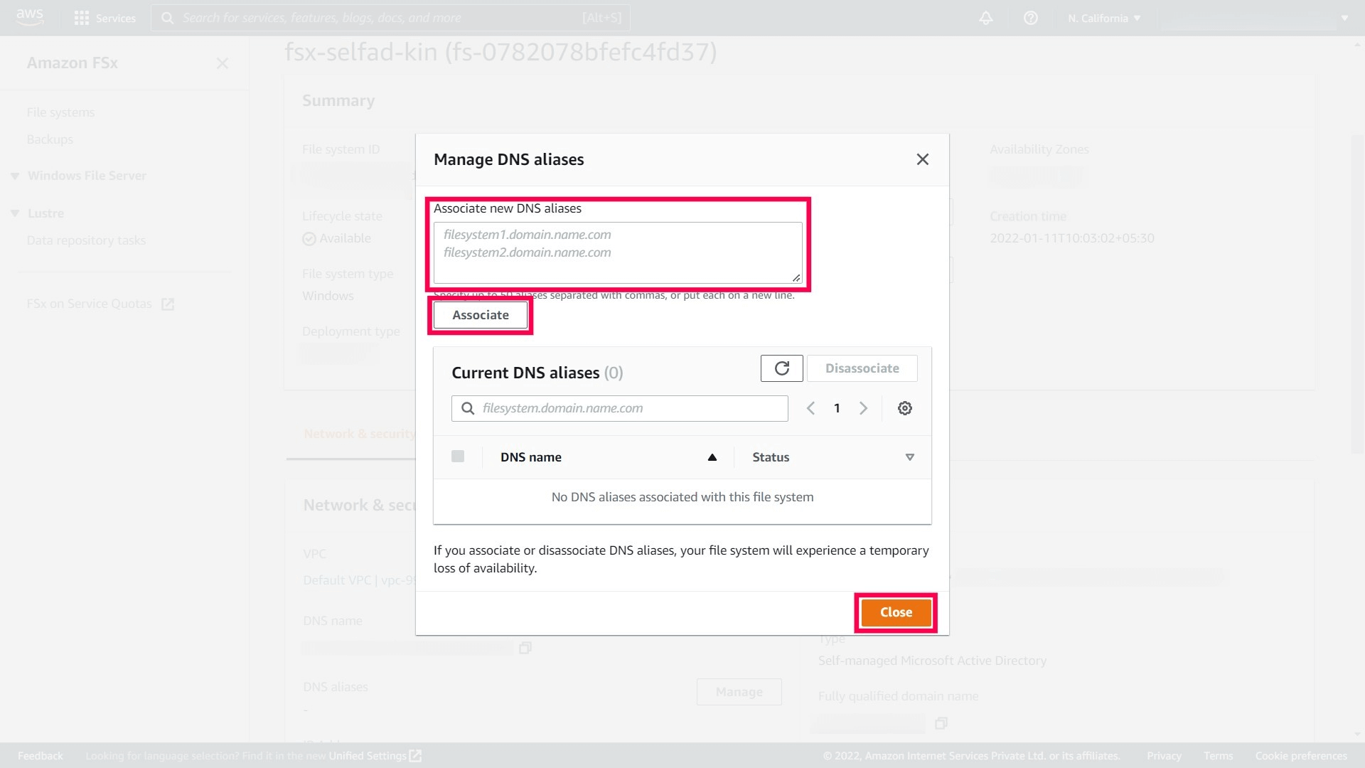 Skonfiguruj Amazon FSx w ADAudit Plus