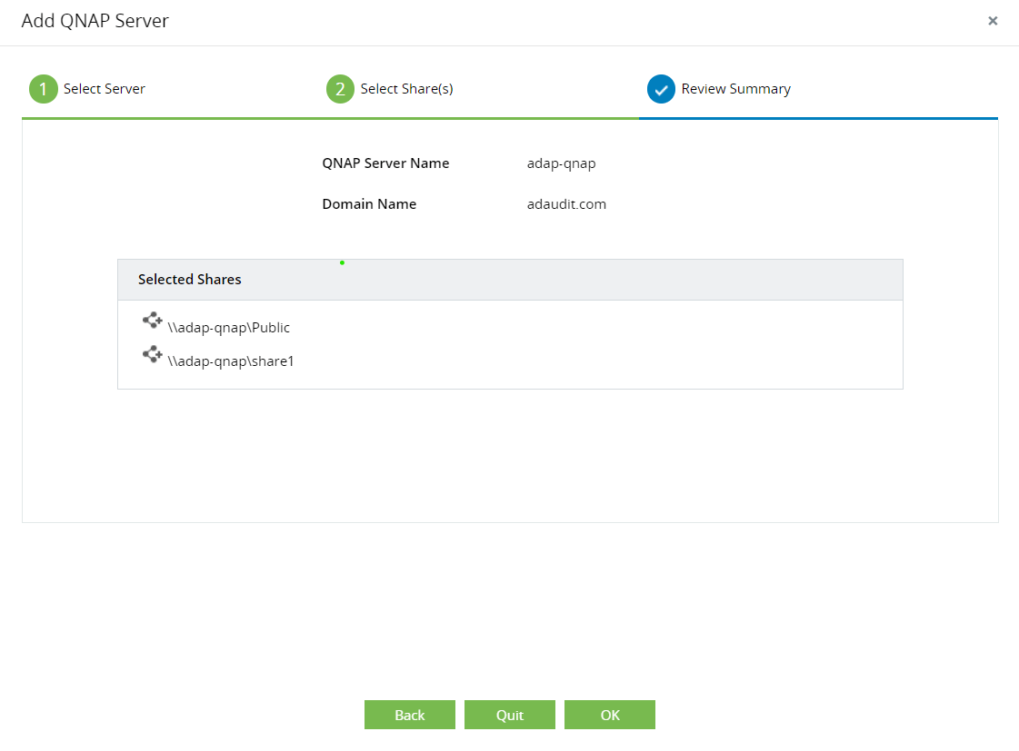 Konfiguracja audytu QNAP NAS