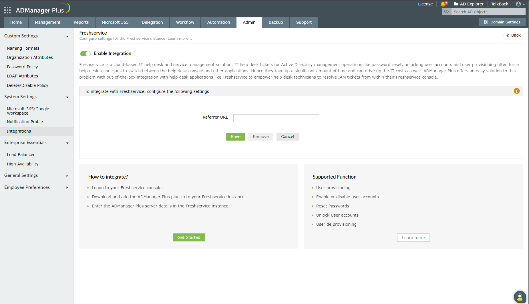 Integracja Freshservice