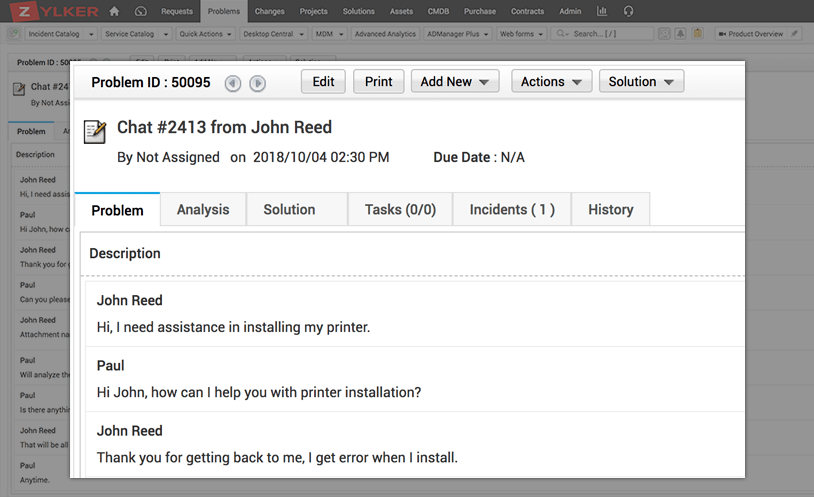 Zarządzanie problemami IT