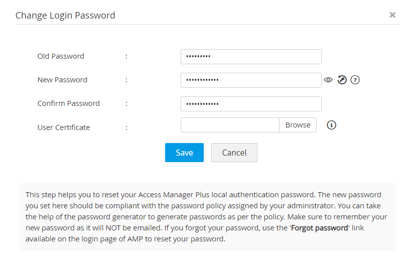 Change Login Password
