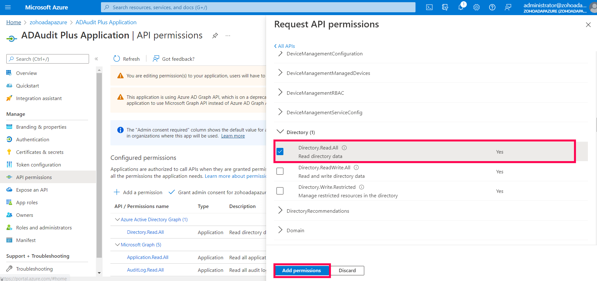 Configuring using a Microsoft 365 license