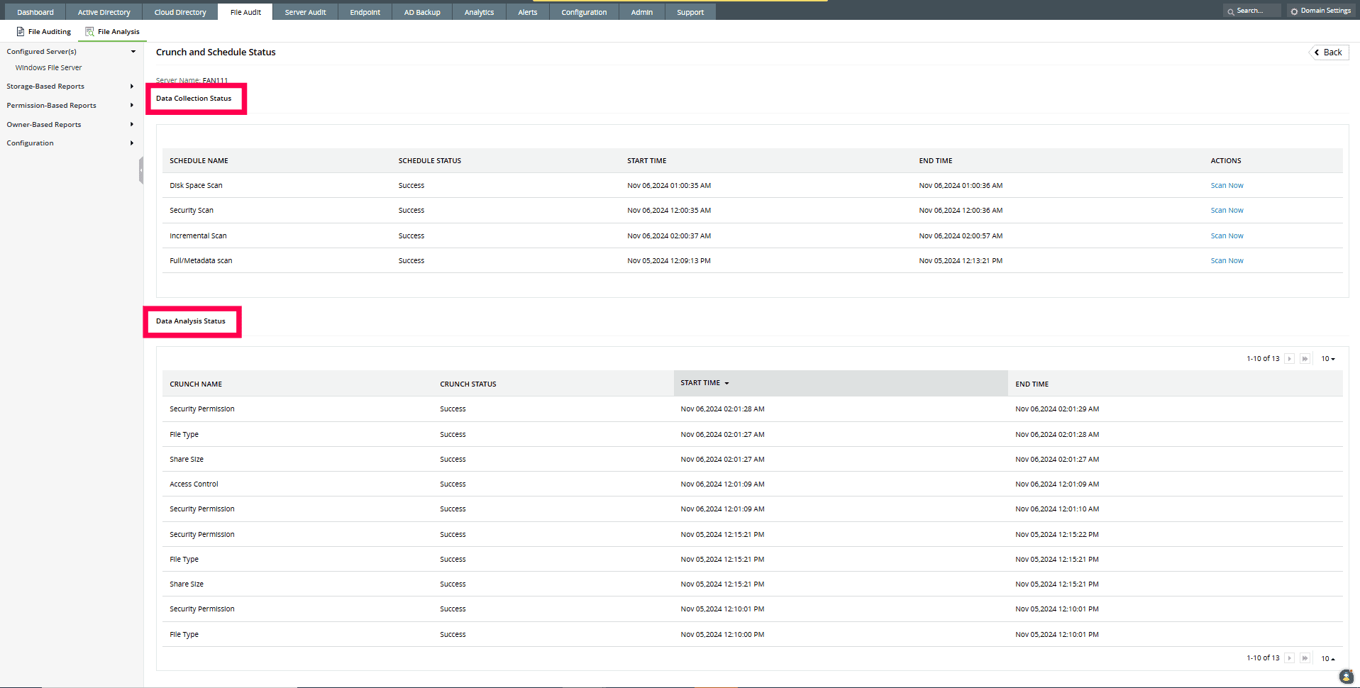 Configure File Analysis in ADAudit Plus
