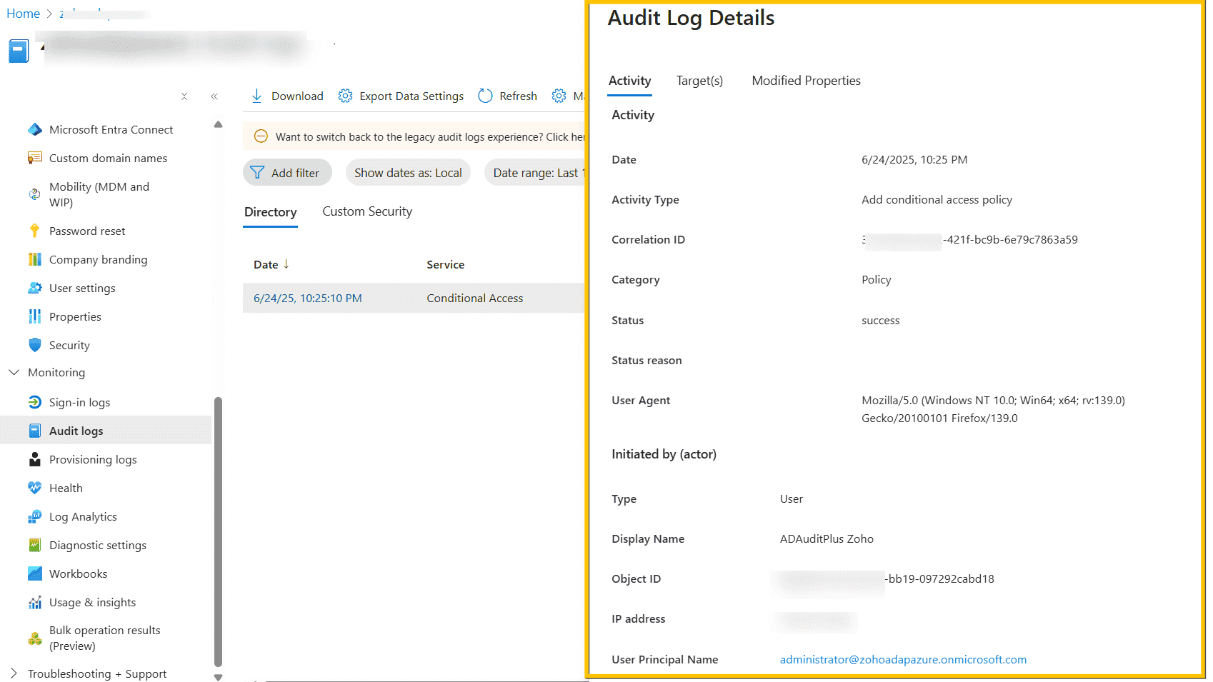 How to check conditional access policies in Azure | ManageEngine ...