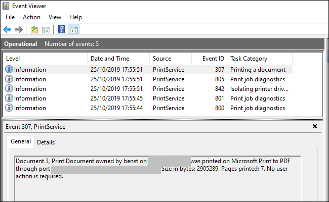 print server logbestanden