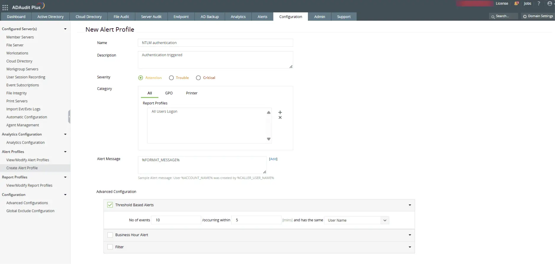 Set-up real-time alerts