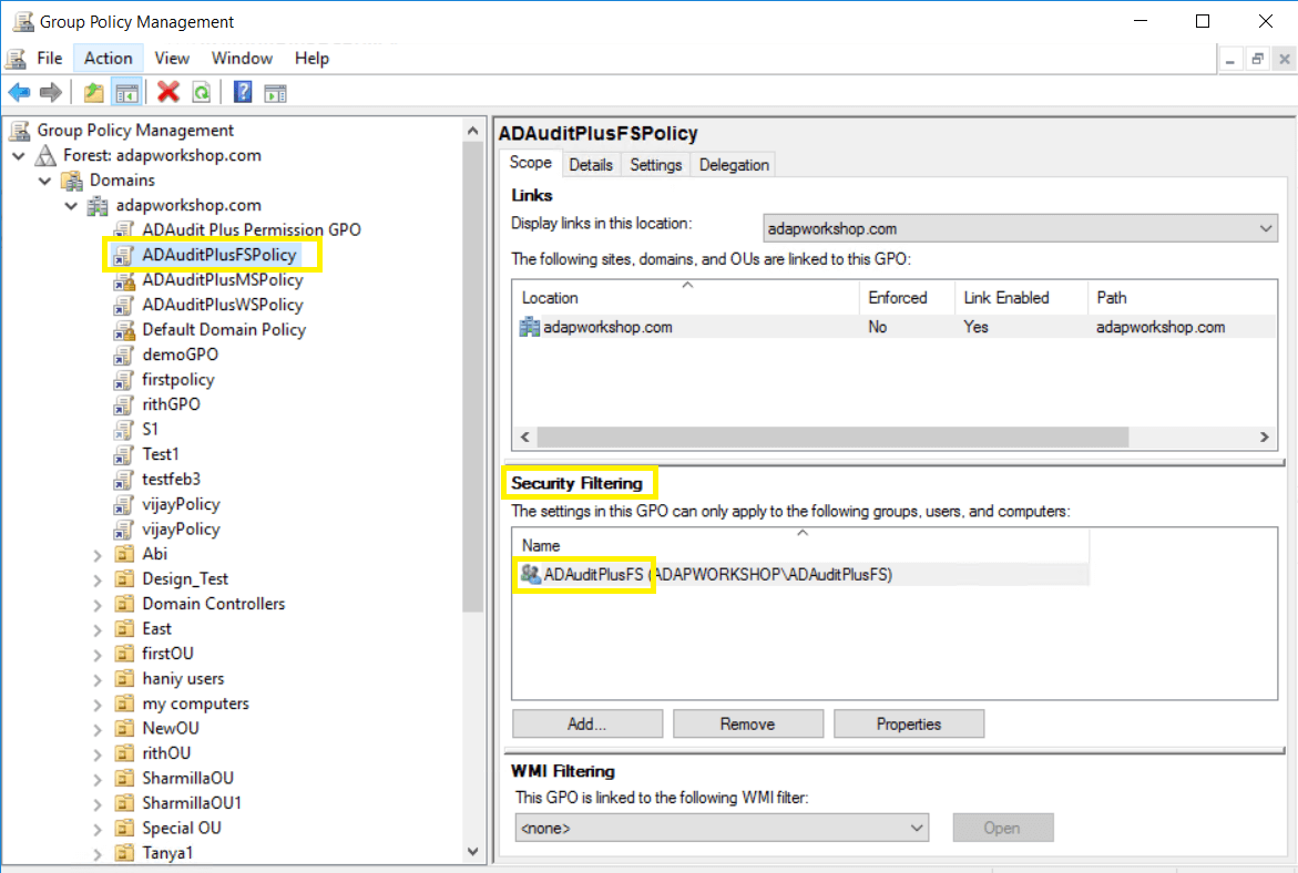 Apply audit settings only to the list of file servers that need to be audited