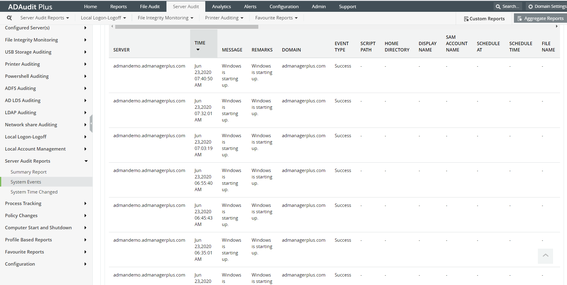 Audit Security State Change ADAudit Plus