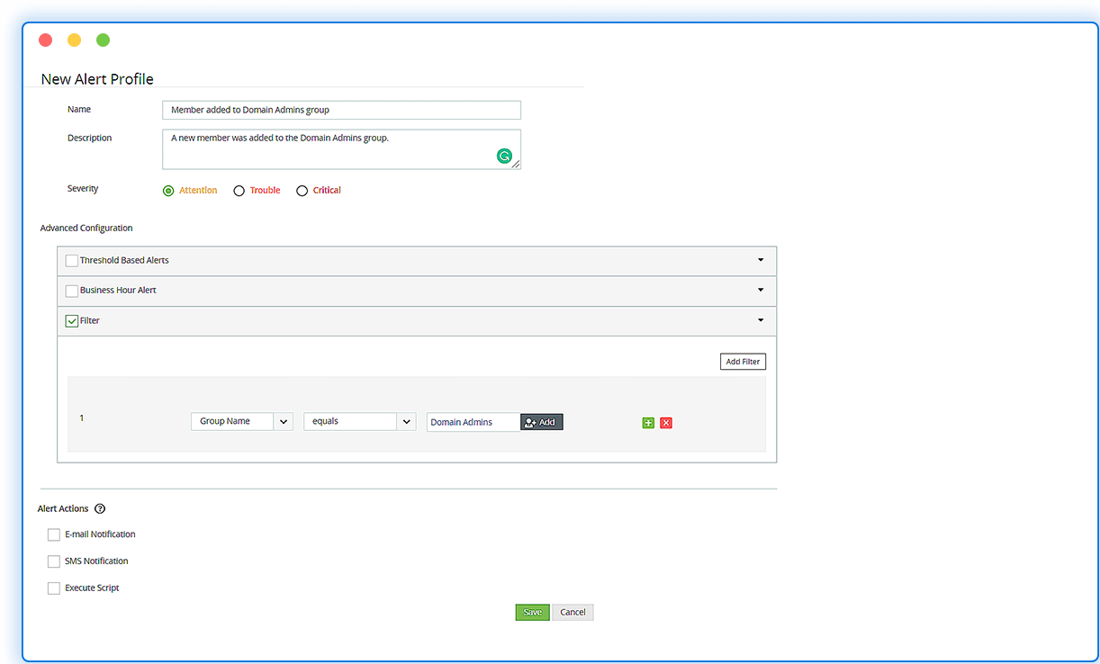 Monitor AD group membership changes ManageEngine ADAudit Plus