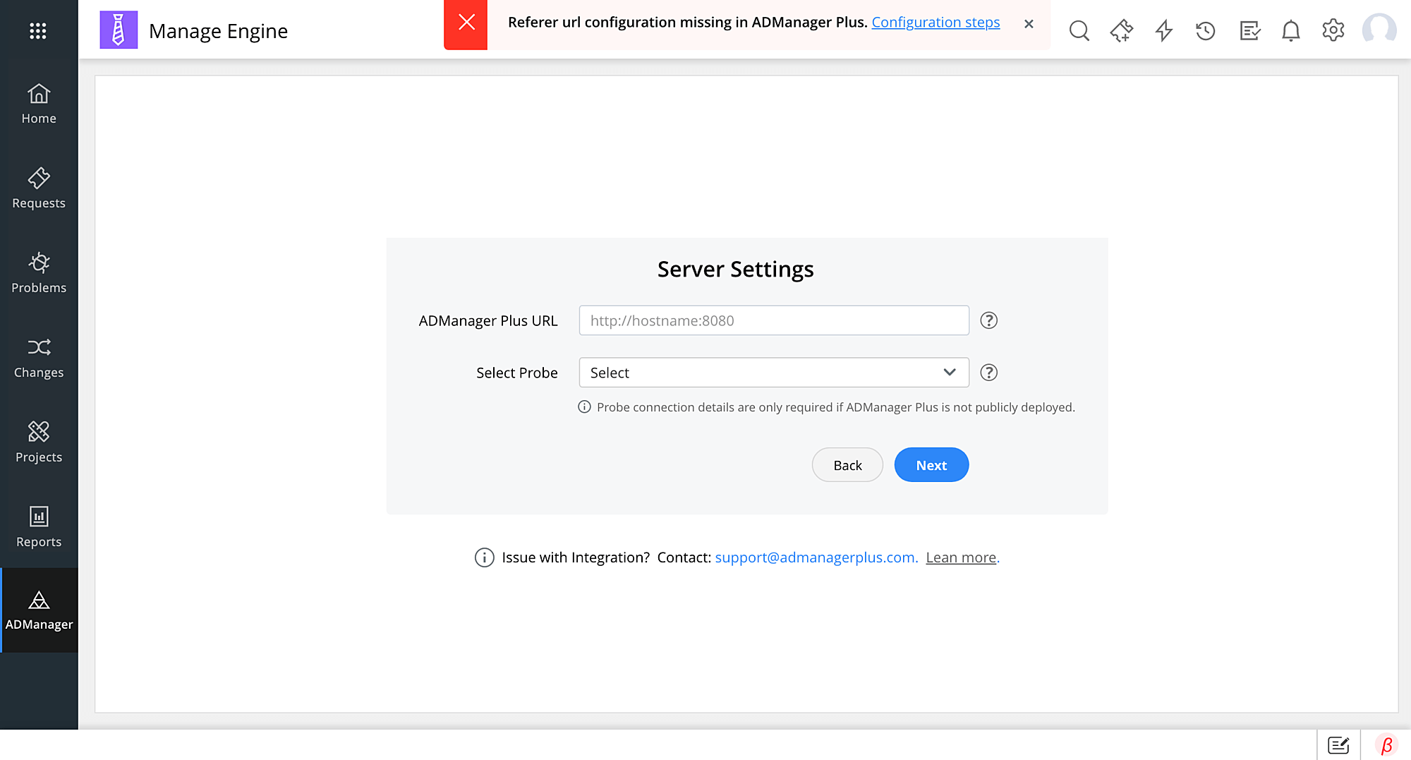 ServiceDesk Plus Cloud settings
