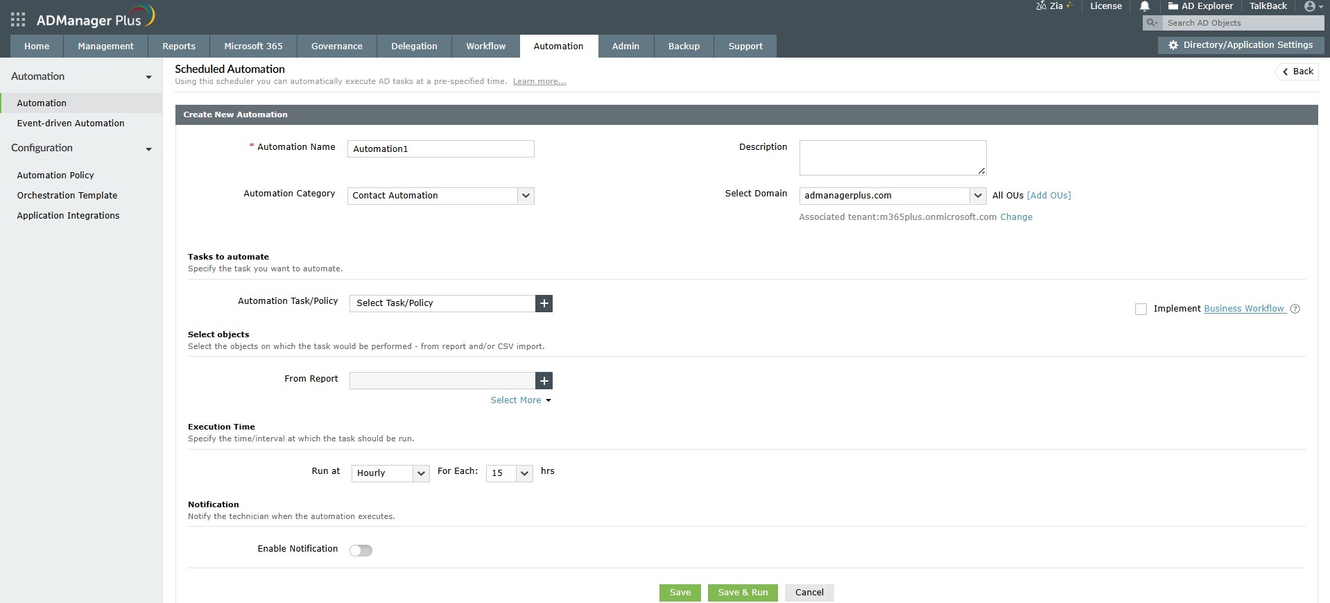 How to automate contact management in Active Directory using ADManager Plus