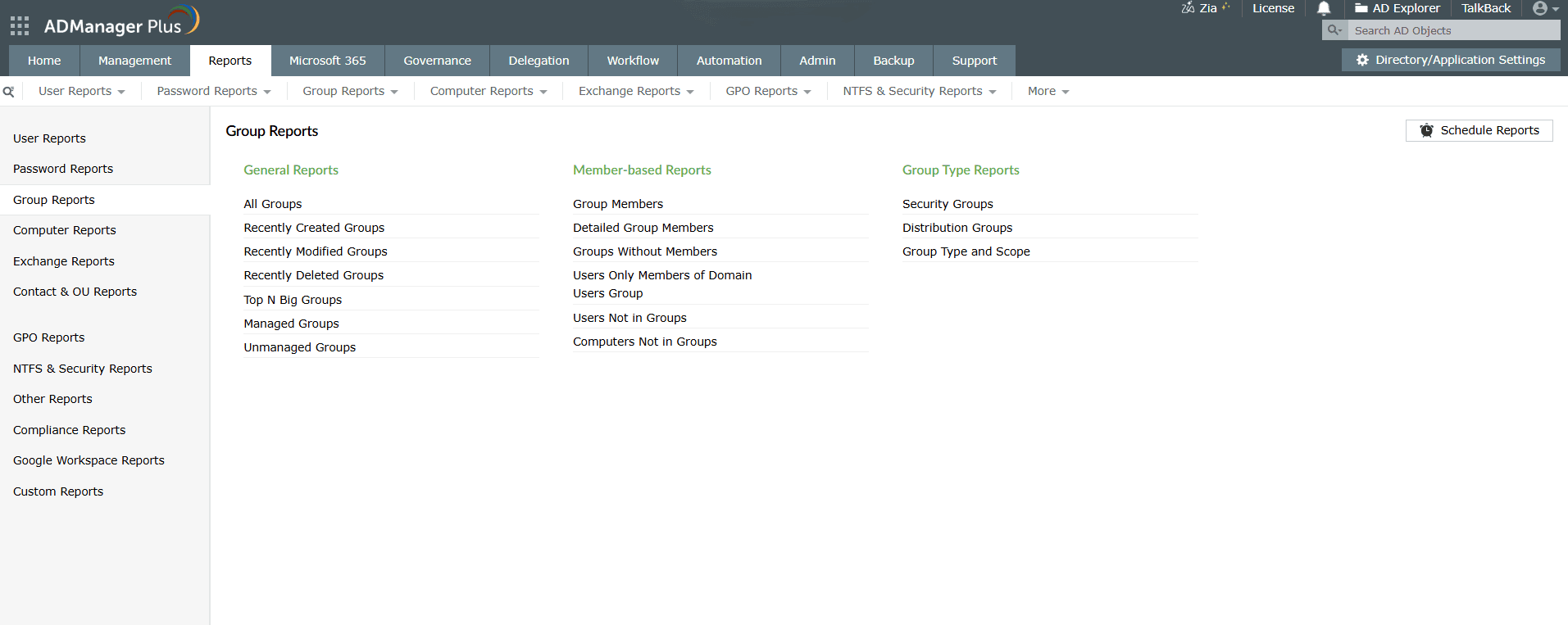 How to complement Active Directory Domains and Trusts using reports from ADManager Plus.