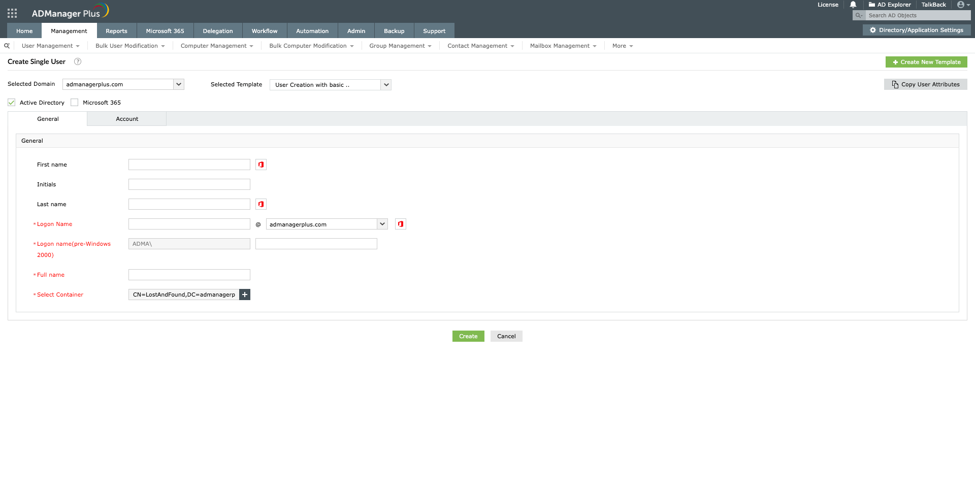 Create new Active Directory users using PowerShell scripts