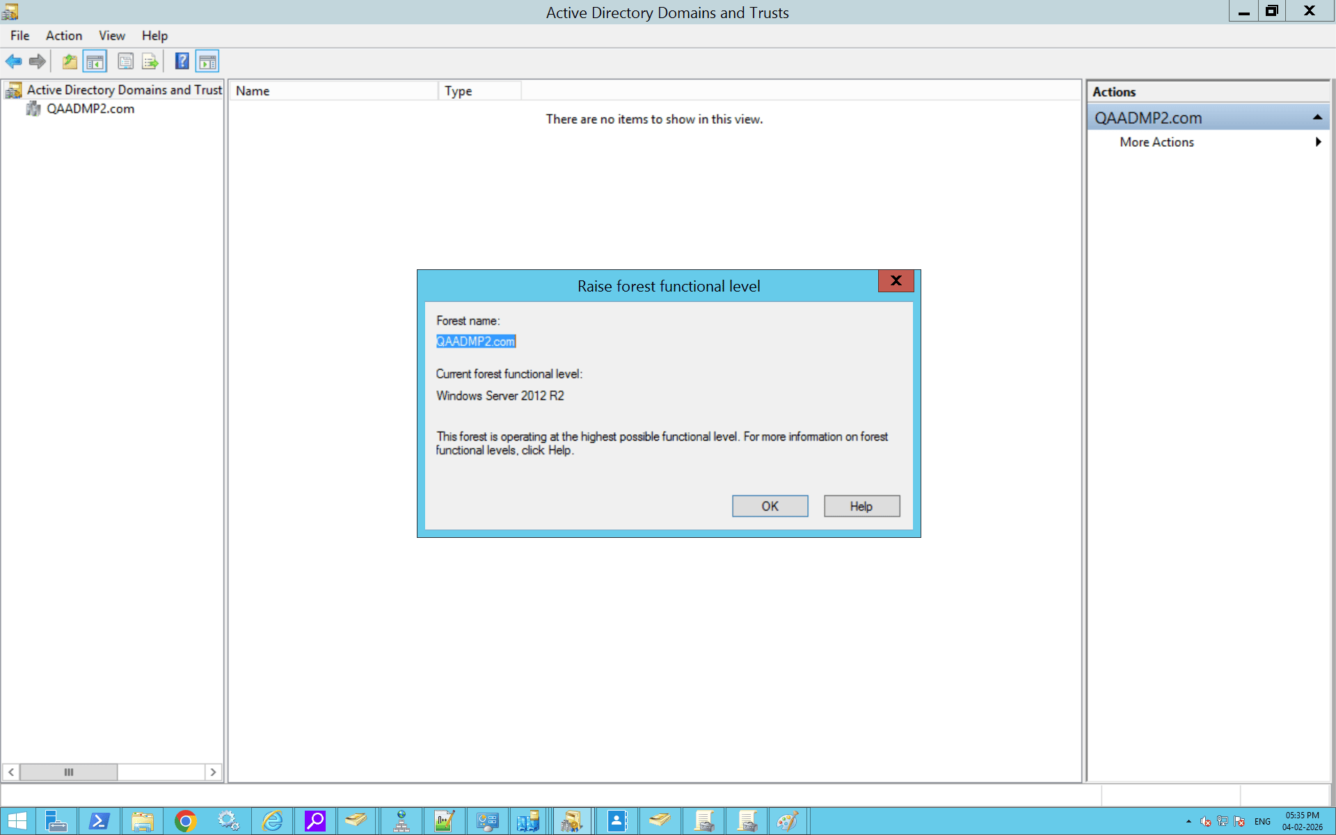 How to raise the forest functional level in Active Directory.